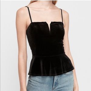 Express- Velvet peplum top
